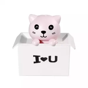 Aranyos, cicás mini párásító LED világítással és "I love you" felirattal - 330 ml (BBJH) - Image 8