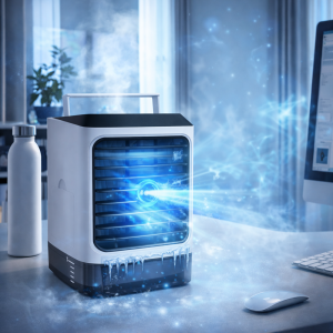 ArcticBreeze 4 az 1-ben hordozható léghűtő mini klíma – USB ventilátor és párásító 480 ml tartállyal, 3 sebesség, LED hangulatfény (BBV) (FX) - Image 4