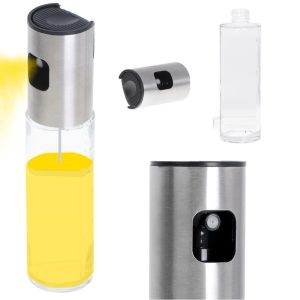 BBQ olaj- és ecetpermetező spray – rozsdamentes acél és üveg, 100 ml – precíz adagolás és stílusos dizájn (BBM) (BBKM) - Image 1