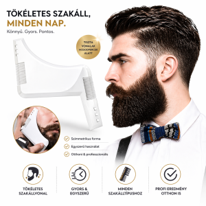 BeardMaster szakáll kontúrozó fésű – szakáll- és bajuszformázó sablon precíz igazításhoz (FX) - Image 3