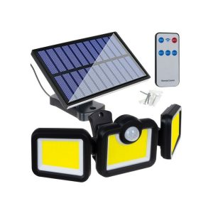 171 COB LED-es napelemes fali lámpa, fény- és mozgásérzékelővel, távirányítóval JD-2959A (BBV) - Image 11