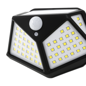 COB LED szolárlámpa mozgásérzékelővel és alkonykapcsolóval – 180 LED-es kültéri napelemes világítás HS-8010A (BBD) - Image 3