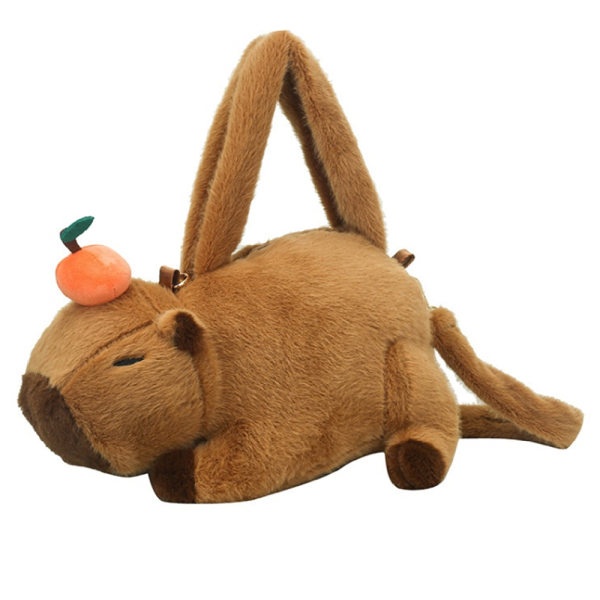 Capybara gyermek 35 cm – aranyos kézitáska és oldaltáska óvodába, iskolába (BBE)