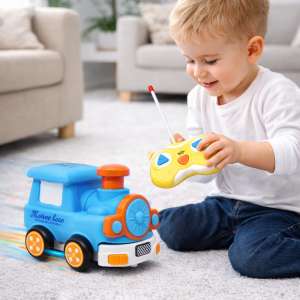 ChooChoo Buddy távirányítós játék vonat gyerekeknek – vidám RC mozdony kicsiknek, fejlesztő játék 13×10×11 cm (BBJ) - Image 2