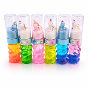 Crystal Mud unikornisos slime játék – színes glitter slime kulcstartós unikornissal gyerekeknek - 1 db ( BBMJ) - Image 1
