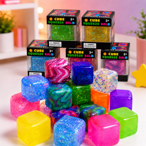 Cube Squeeze Ball squishy stresszlabda – nyomkodható érzékszervi fidget játék (BBE) - Image 8