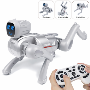 CyberMancs intelligens robot kutya változó arckifejezéssel – 2.4GHz interaktív AI játék Bluetooth és app vezérléssel, 31×16,5×23,5 cm (THM) - Image 3