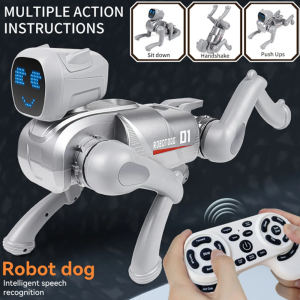 CyberMancs intelligens robot kutya változó arckifejezéssel – 2.4GHz interaktív AI játék Bluetooth és app vezérléssel, 31×16,5×23,5 cm (THM) - Image 5