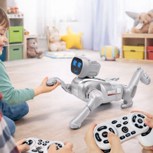 CyberMancs intelligens robot kutya változó arckifejezéssel – 2.4GHz interaktív AI játék Bluetooth és app vezérléssel, 31×16,5×23,5 cm (THM) - Image 2