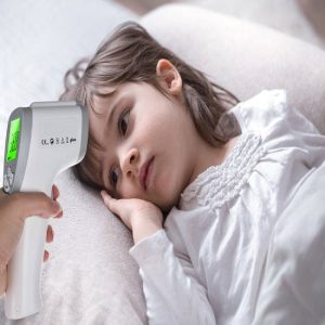 Digitális, érintés mentes infravörös hő-, és lázmérő - LCD kijelzővel, háttérvilágítással (BBV) - Image 2