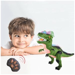 Dilophosaurus távirányítós játék dínó világító dupla taréjjal - 40 cm (BBMJ)