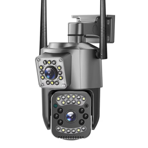 Dupla lencsés 4MP 2K IP kamera 4G SIM kültéri WiFi 10X zoom biztonsági CCTV kamera (BBD) - Image 1