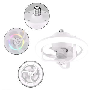 E27 LED mennyezeti ventilátor izzólámpa,  távirányítóval szabályozható - RGB  (THM) - Image 11