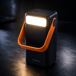 EZRA PR138 powerbank 40000mAh – nagy kapacitású hordozható gyorstöltő LED lámpával és Type-C csatlakozóval (THM) - Image 5