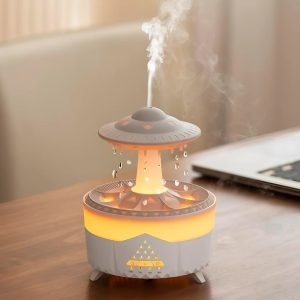 Esőcsepp mushroom design aromaterápiás diffúzor – 350 ml-es ultrahangos illóolaj párásító távirányítóval (BBJH)(BBD) - Image 4