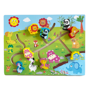 Fajáték útkereső kirakó kisgyermekeknek készségfejlesztő fa puzzle játék (BBMJ) - Image 1