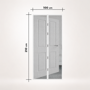 Fehér mágneses szúnyogháló ajtóra 100×210 cm – automata záródású rovarháló függöny (GL-11398WH) - Image 4