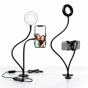 FlexiGlow Pro rugalmas kamera kar LED körlámpával – telefontartós selfie és livestream állvány TikTokhoz és videózáshoz (BBD) - Image 5
