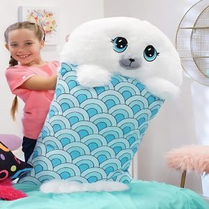Fluffaluff fóka pets ultra puha szunyókáló plüss párna – tökéletes ölelhető alvópárna gyermekeknek (BBM) - Image 2