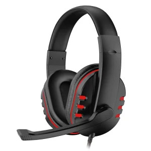 Gamer fejhallgató mikrofonnal - kényelmes, műbőr borítású, összehajtható - fekete, piros (BBV) (BBD) - Image 5