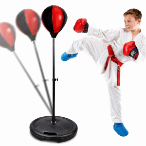 Gyerek bokszkészlet álló reflex labdával és kesztyűkkel – állítható bokszlabda szett 120 cm (BBJ) - Image 1