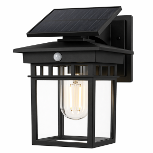 Haoerliang HEL-866 antik stílusú napelemes fali lámpa – vintage kültéri LED lámpa IP65 vízálló kivitelben (BBD) - Image 1
