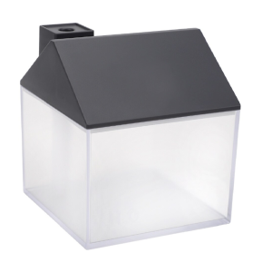 Házikó alakú ultrahangos párologtató diffúzor – LED világítással, halk működésű párásító otthonra és irodába 250 ml - fekete (FX) (BLLV) - Image 1