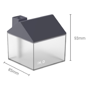 Házikó alakú ultrahangos párologtató diffúzor – LED világítással, halk működésű párásító otthonra és irodába 250 ml - fehér (BLLV) - Image 6