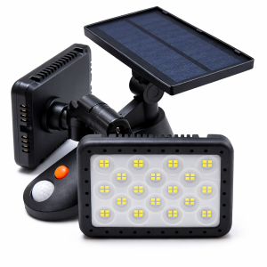 HelioCore W770A napelemes kültéri LED lámpa – PIR mozgásérzékelős, CDS szenzorral, forgatható LED panelekkel (FXI) - Image 1