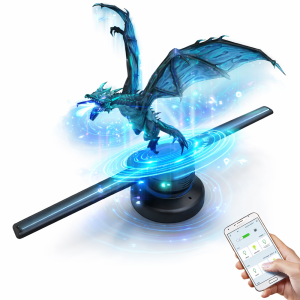 Holografikus 3D LED ventilátor kijelző 42 cm – HD hologram kivetítő telefonos applikációval és távirányítóval (BBD) - Image 7