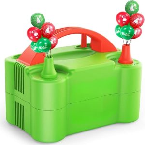 Hordozható elektromos léggömbpumpa – kettős fúvókás 110V, 600W -os partidekorációhoz, esküvőhöz, születésnaphoz (BBKM) - Image 1