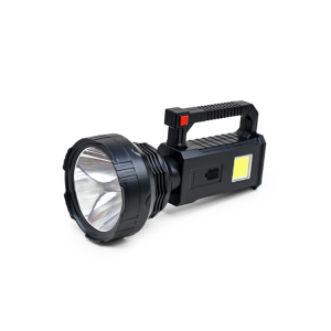 Hordozható fekete zseblámpa USB töltéssel – energiatakarékos LED fényforrás töltöttségjelzővel TY-839 (BBJH) - Image 1