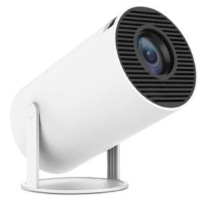 Hordozható mini projektor – WiFi, Bluetooth, ULTRA HD, automata trapézkorrekció, 360° forgatás (THM) - Image 1