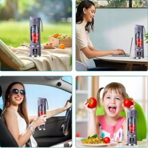 Hordozható smoothie mixer és gyümölcscentrifuga – mini turmixgép palackkal, friss gyümölcslevekhez és turmixokhoz HS860 (BBM) - Image 2