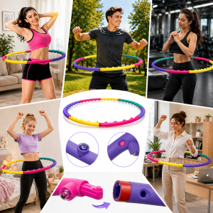 Hulahopp karika 98 cm színes – alakformáló fitness karika deréktornához (BBE) - Image 4
