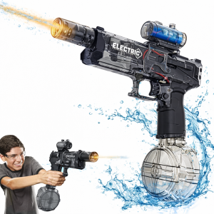 HydroStorm elektromos vízpisztoly – pisztoly formájú automata vízágyú nagy tartállyal, 10m hatótáv (BBJ) - Image 1