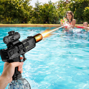 HydroStorm elektromos vízpisztoly – pisztoly formájú automata vízágyú nagy tartállyal, 10m hatótáv (BBJ) - Image 2