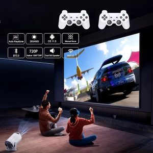 Intelligens 4K videoprojektor játékkonzollal, Android TV 11.0, WiFi 6, 280 ANSI, 130" képernyő, beépített hangszóró, HDMI, USB (FX) (BBV) - Image 2