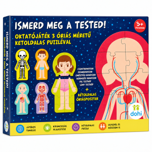 Ismerd meg a tested - Készségfejlesztő oktató játék, óriás méretű kétoldalas puzzleval (BBMJ) - Image 5
