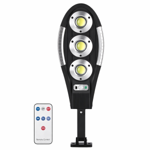 Jortan 150W COB napelemes LED utcai lámpa – 90 LED mozgásérzékelős, távirányítós kültéri biztonsági reflektor IP65, 6500K (FXI) - Image 6