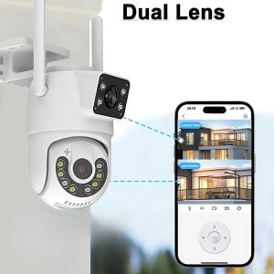 Jortan 360° WiFi okos biztonsági kamera – dupla lencse, 6MP ultra HD felvétel KE24-125 (BBV) - Image 2