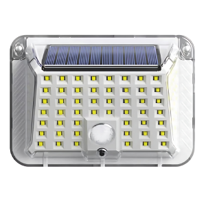 Jortan kültéri napelemes lámpa – 90 LED, mozgásérzékelő, átlátszó burával (THM) - Image 1