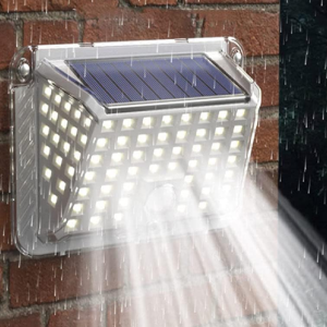 Jortan kültéri napelemes lámpa – 90 LED, mozgásérzékelő, átlátszó burával (THM) - Image 2