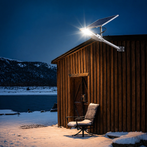 Kerti napelemes oszloplámpa 300W – 299 LED nagy teljesítményű utcai solar lámpa kültérre (BBRLB1330) - Image 3