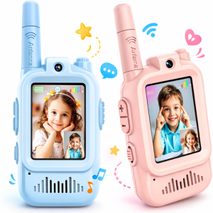 KidConnect videós walkie-talkie gyerekeknek – 2 db-os gyermek adóvevő szett kamerával és kijelzővel (BBD) - Image 1