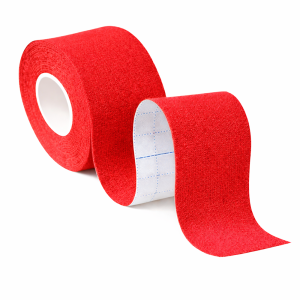 Kineziológiai tapasz – 5 cm × 5 m izom- és ízülettámasztó sport szalag fájdalomcsillapításhoz és regenerációhoz - Piros (FX) (BLLV) - Image 3