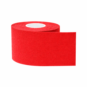 Kineziológiai tapasz – 5 cm × 5 m izom- és ízülettámasztó sport szalag fájdalomcsillapításhoz és regenerációhoz - Piros (FX) (BLLV) - Image 4