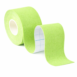 Kineziológiai tapasz – 5 cm × 5 m izom- és ízülettámasztó sport szalag fájdalomcsillapításhoz és regenerációhoz - Világos zöld (FX) (BLLV) - Image 3