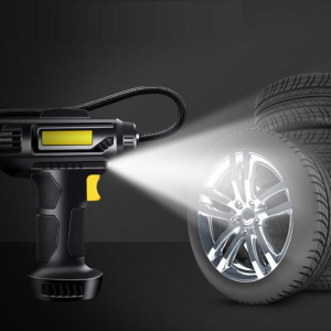 Kompakt digitális akkumulátoros autókompresszor – 10 bar nyomás, 72W motor, LED lámpával és 18 liter/perc levegőkapacitás (FX) (BBJH) - Image 4