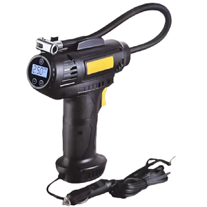 Kompakt digitális akkumulátoros autókompresszor – 10 bar nyomás, 72W motor, LED lámpával és 18 liter/perc levegőkapacitás (FX) (BBJH) - Image 1